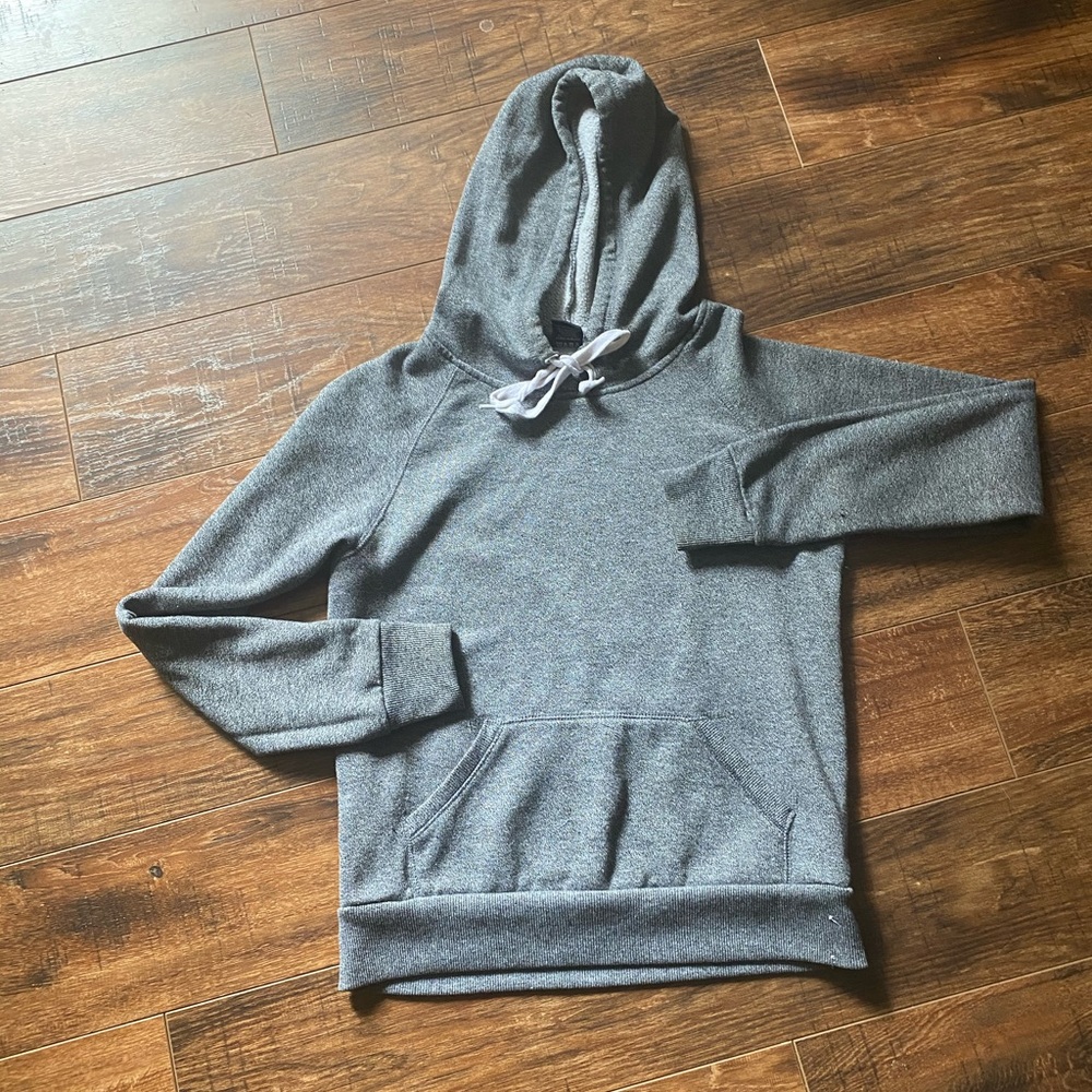 lightweight gray flecked hoodie